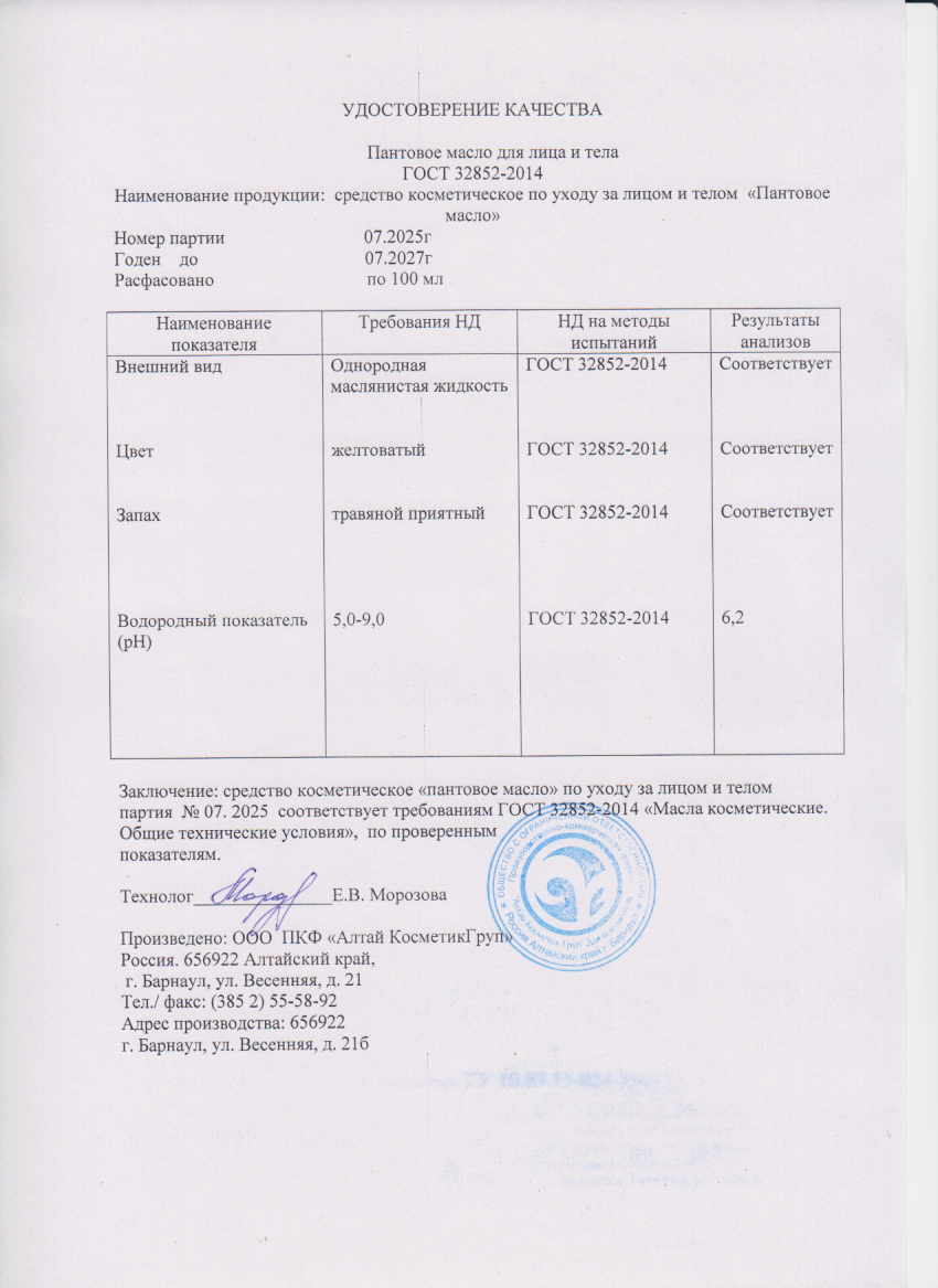 Паспорт №072025
